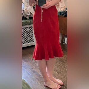 Akira fishtail midi skirt